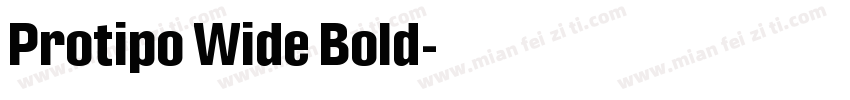 Protipo Wide Bold字体转换